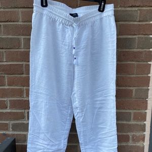 J. Crew White Linen Pants